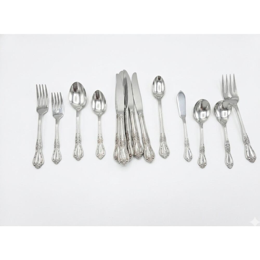 Oneida Kennett Square Stainless 34 Piece Set 5 Place Setting Ice Tea Spoons